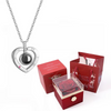Elegant packaging of the projection necklace and rose box set
