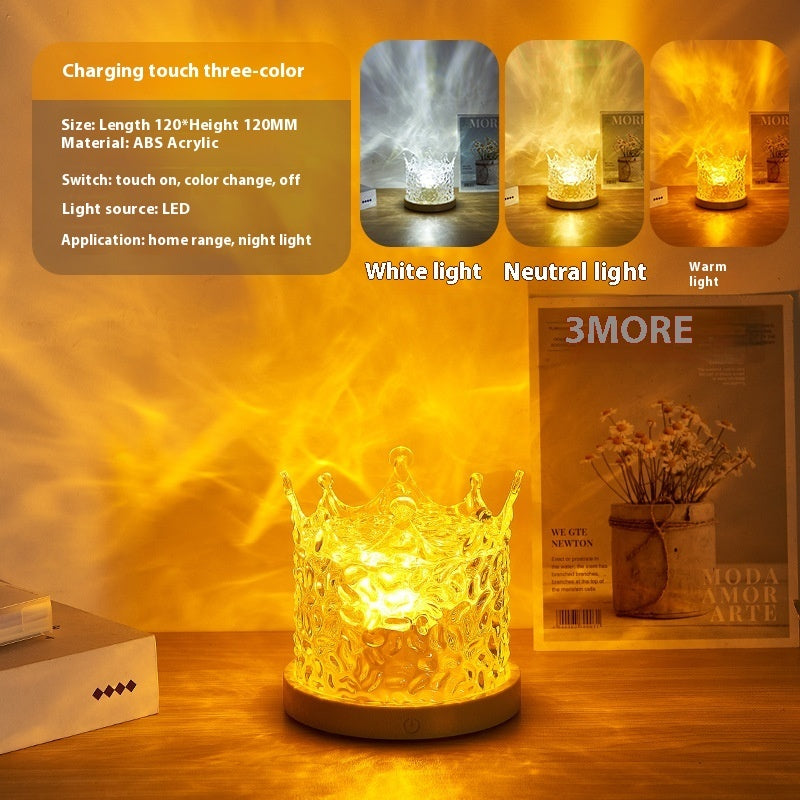 LED Water Ripple Crystal Lamp