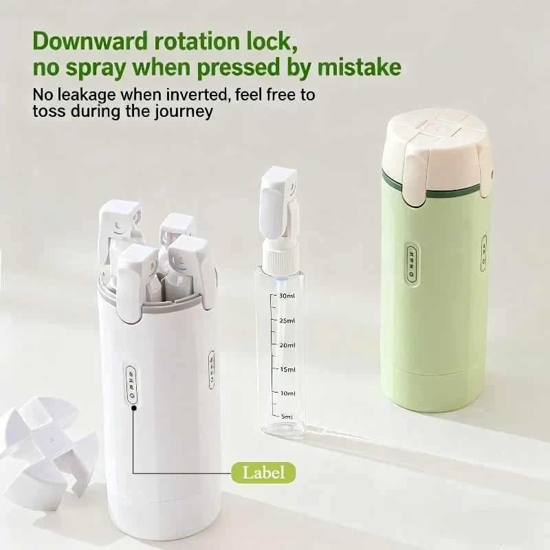 Minimalist 4-in-1 Travel Dispenser Bottle