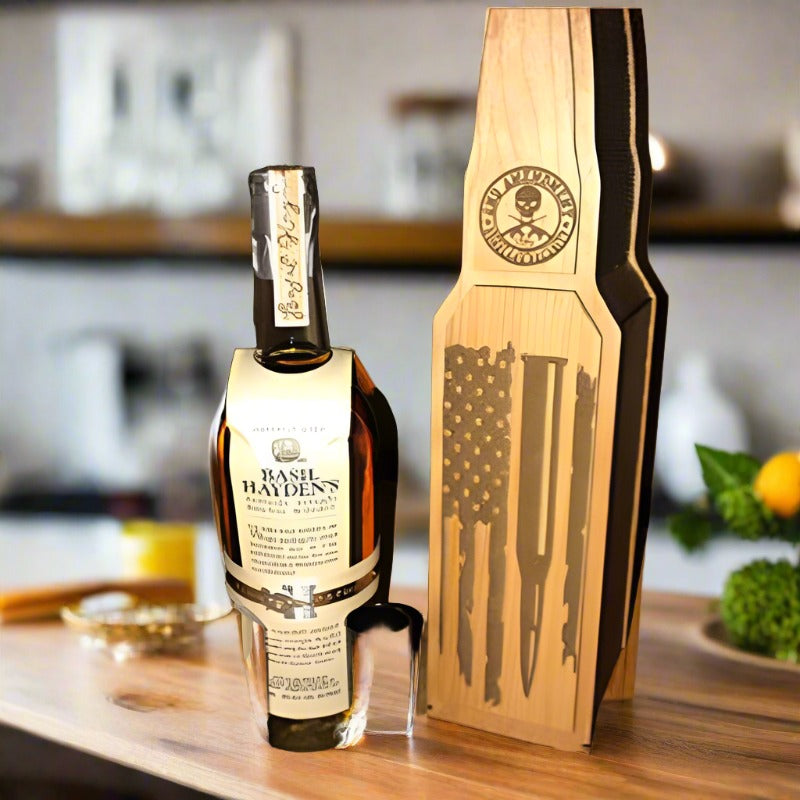 2nd Amendment Wooden Bullet Whiskey Holder