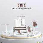 6-in-1 Pet Grooming Vacuum Kit with All Attachments