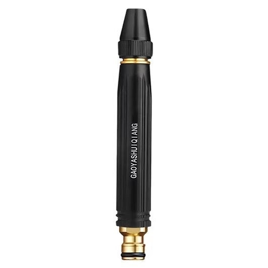 A black and gold garden hose nozzle attachment with the brand name 'GAOYASHU QI JIANG' printed vertically on the handle, shown against a plain white background.
