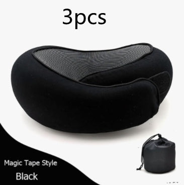 Black massage pillow with carrying bag on a white background