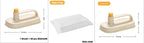 Cleaning brush set with dishcloth and packaging dimensions displayed.