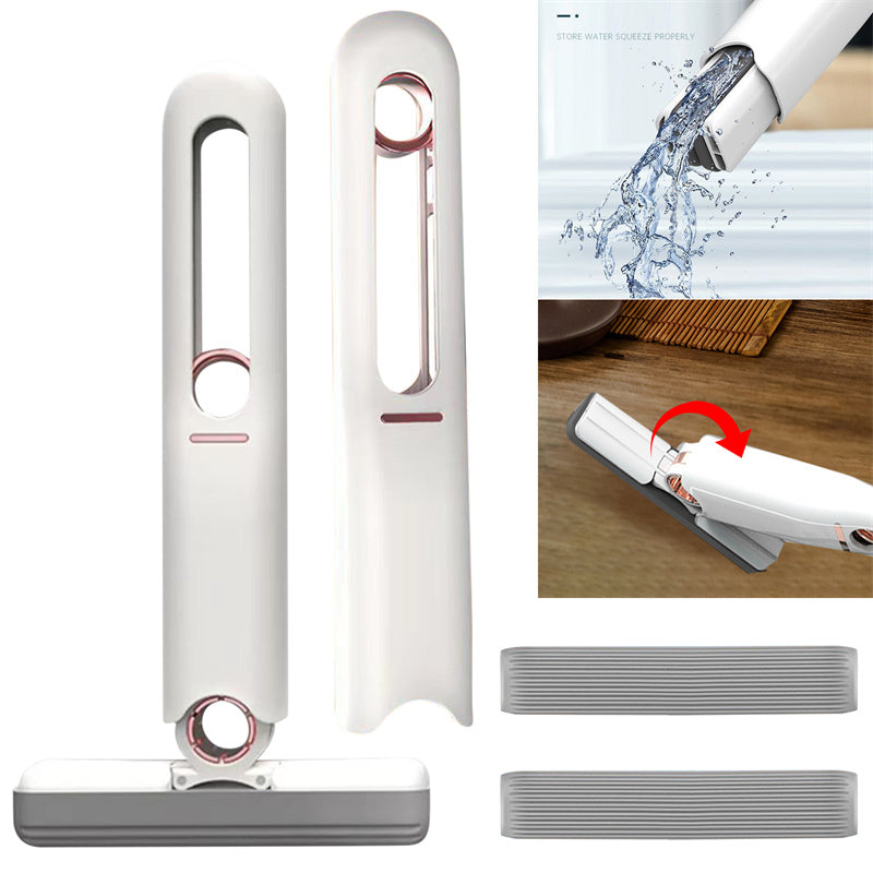 Cleaning tool with attachments and water splashing effect on a white background