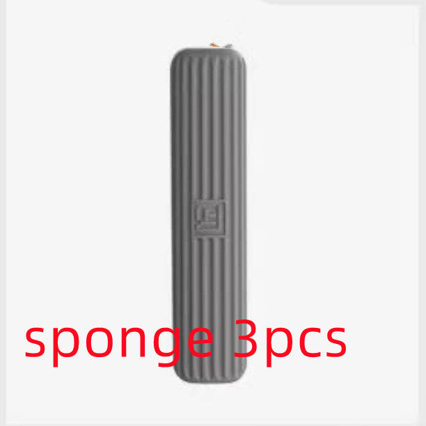Gray sponge with a textured surface on a white background, labeled 'sponge 3pcs' in red text.