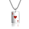 Hip Hop Ace of Spades Necklace in stainless steel 