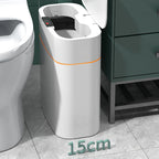 Modern toilet with a small additional unit next to it in a bathroom setting.