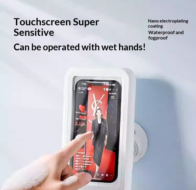 Phone case with touchscreen sensitivity features on a light gray background