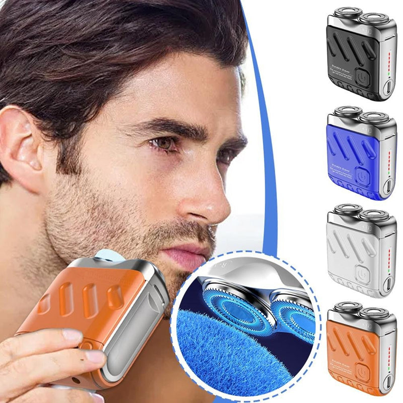 Portable dual-ring shaver in several colors