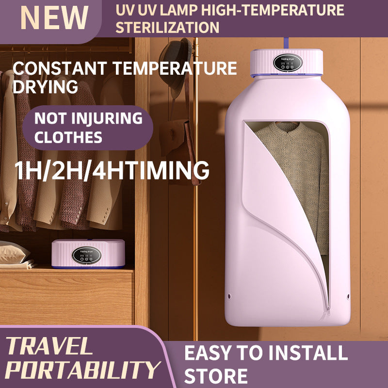 Portable foldable travel clothes dryer