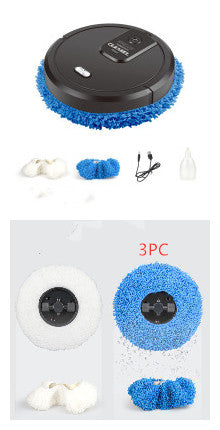 Robotic vacuum cleaner with attachments and cleaning tools on a white background