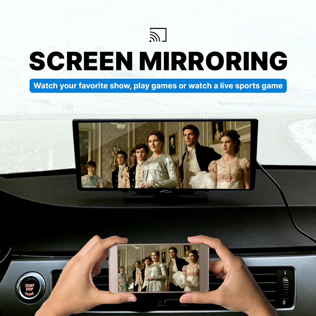  Wide view of 10.26-inch HD screen in car  