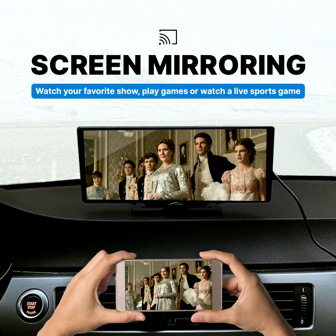  Wide view of 10.26-inch HD screen in car  