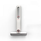 White handheld cleaner on a white background