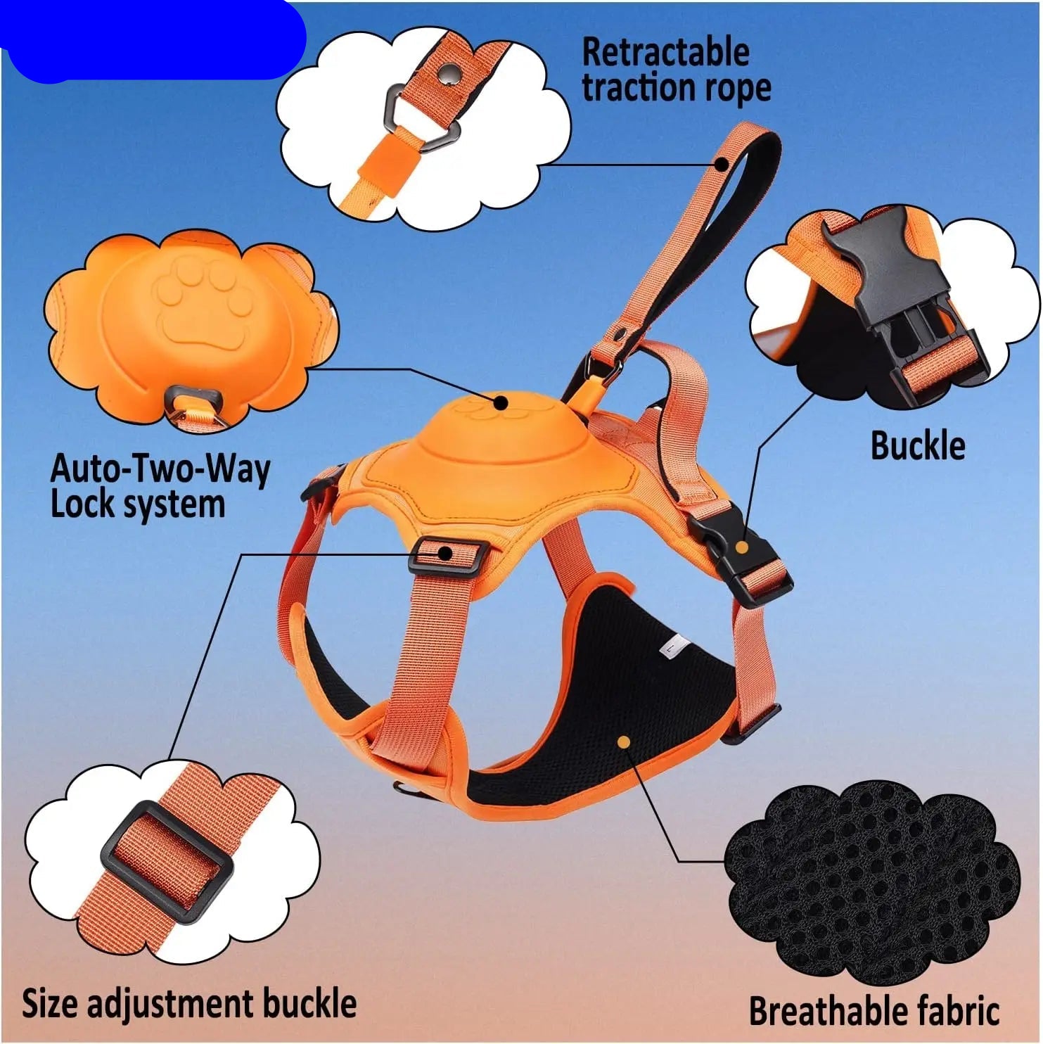 Close-up of breathable, durable material of AllinOne harness