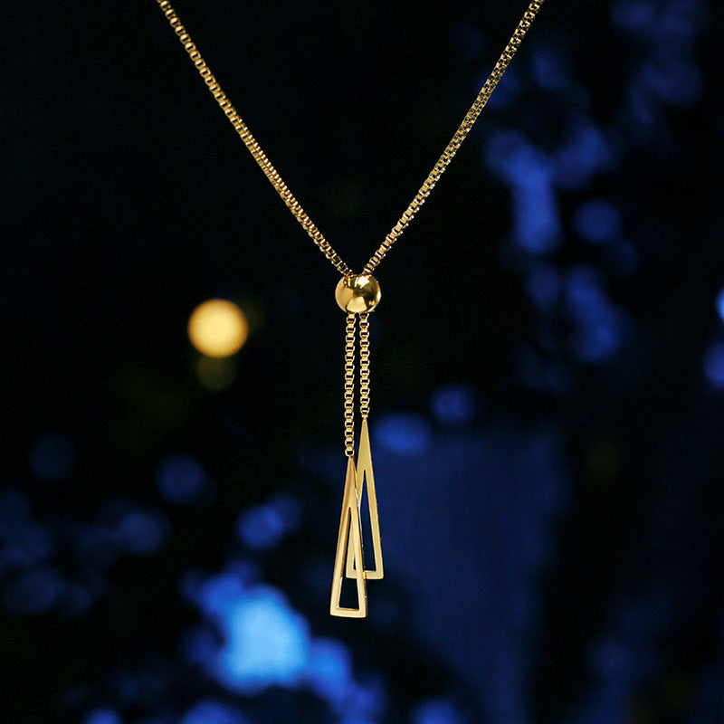 Stainless Steel Jewelry Fashion Pull Decoration Sexy Tassel Charm Collar Chain Ladies