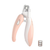 the pink style shows the bright-paws-pet-clippers-led along with the cells 