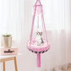 pink Cat Nest Hammock Basket - Cozy Sleeping Spot  