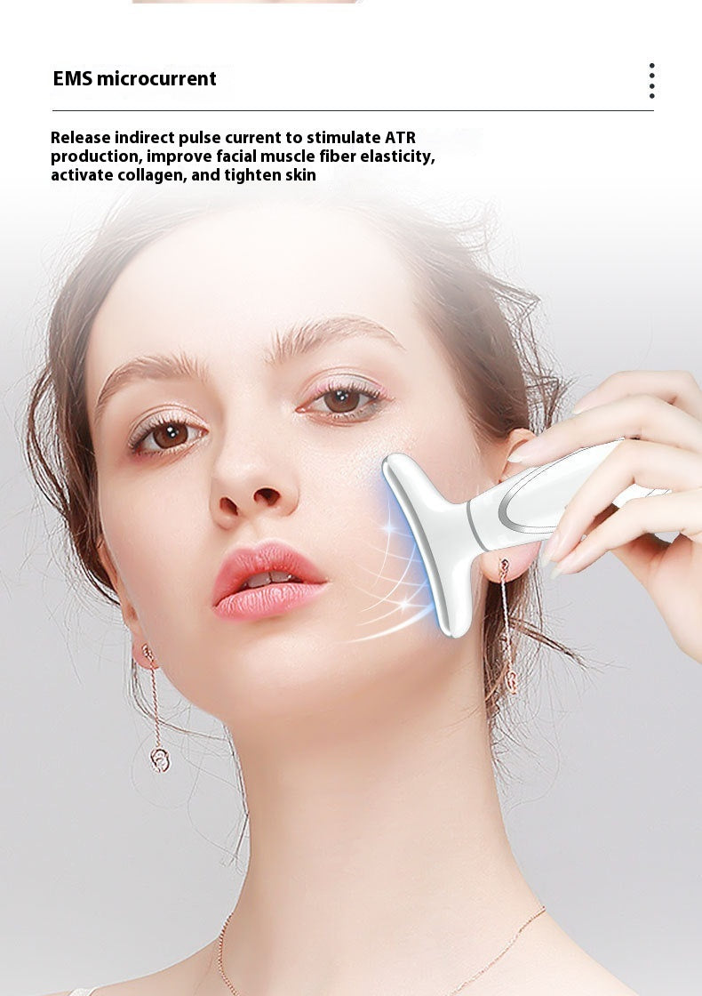 Girl using Chill Vibe Neck Revive on face    