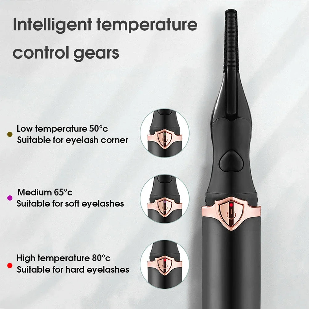  Temperature adjustment settings on curler handle 
