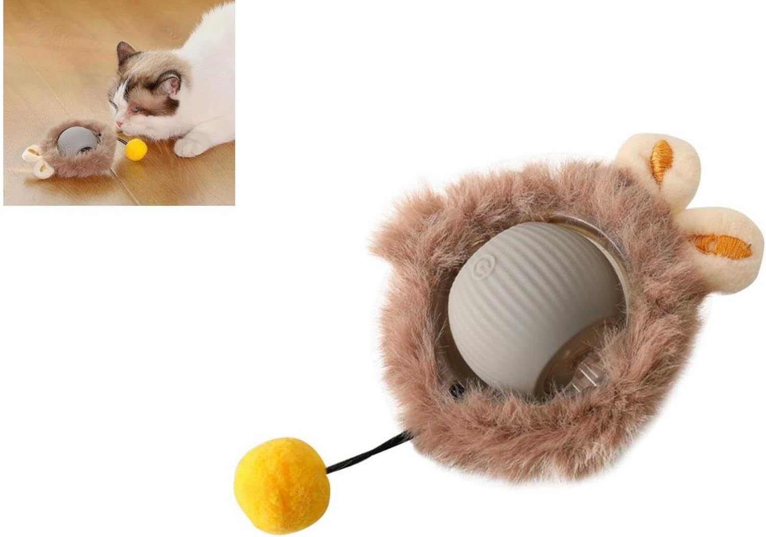 Pet Energizer interactive rolling gray  ball for cats and dogs