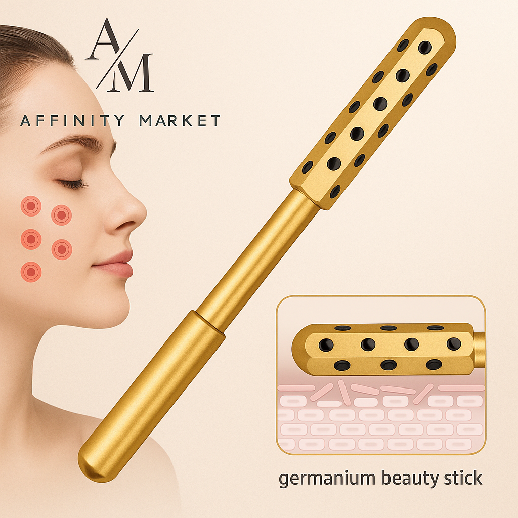 Glam Glow Beauty Wand – Anti-Aging Germanium Facial Roller for Firm & Radiant Skin
