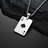 Hip Hop Ace of Spades Necklace in stainless steel at Affinity Marketplace
