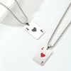 Ace of Spades and Ace of Hearts pendants displayed together
