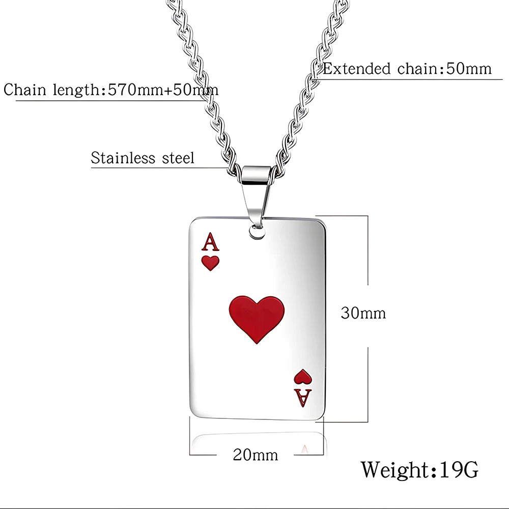 dimension of the hip-hop-ace-of-spades-necklace