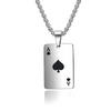 Hip Hop Ace of Spades Necklace in stainless steel 