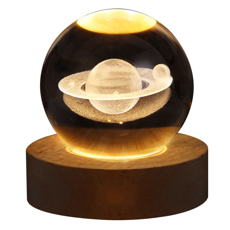 Starry Night Crystal Moon Lamp