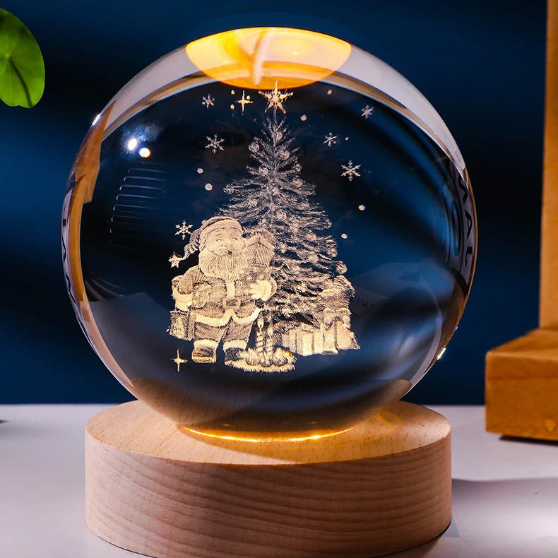 Starry Night Crystal Moon Lamp