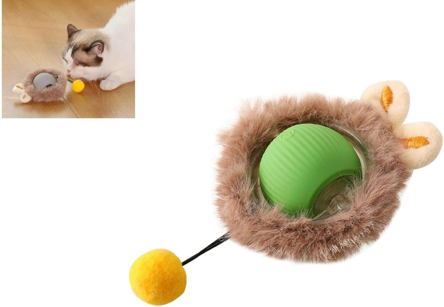 Pet Energizer interactive rolling green ball for cats and dogs