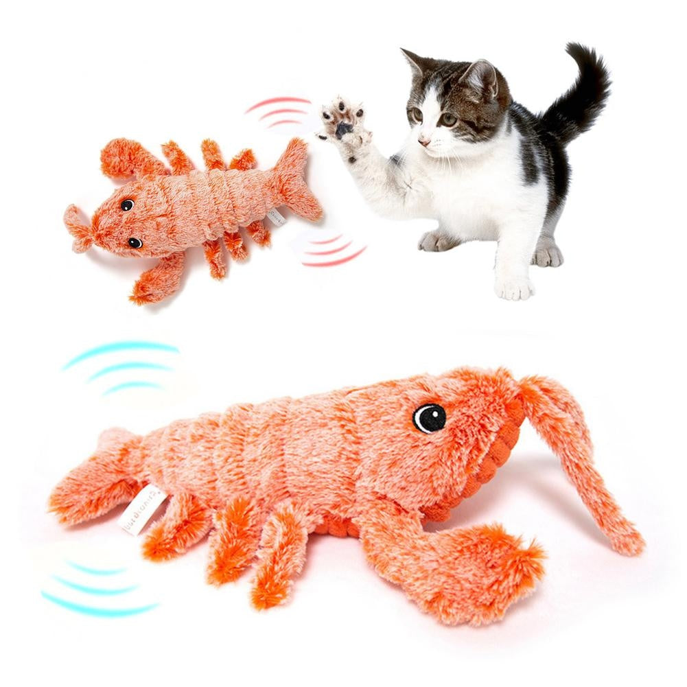 Interactive Lobster Plush Cat Toy in Action  