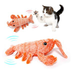 Interactive Lobster Plush Cat Toy in Action  