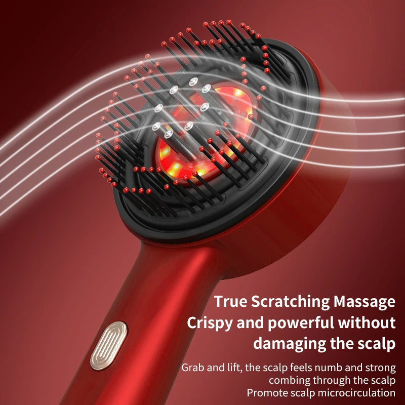 Red light therapy feature of Luxe Comb