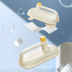 Two bubble-making machines on a light blue background with bubbles around them.
