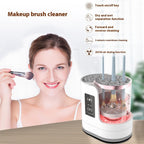 makeup brush cleaner showing  feathers 