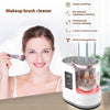 makeup brush cleaner showing  feathers 