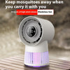 Mosquito killing fan operating in bladeless air circulation mode