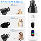 Close-up of grinding head on PawPerfect electric nail trimmer`