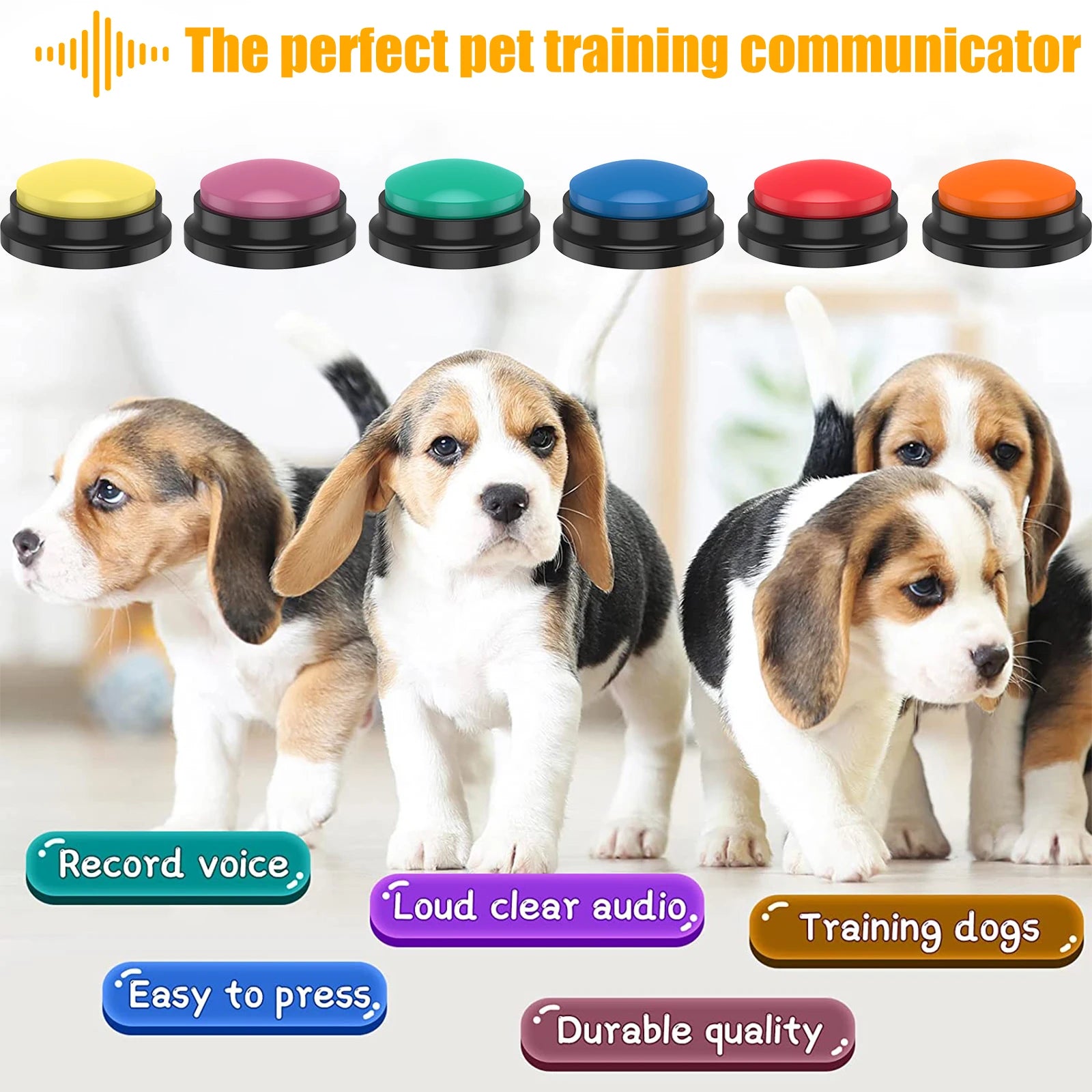 Arrangement of multiple pet talk buttons