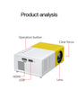 Dimensions and size comparison of the portable intelligent projector