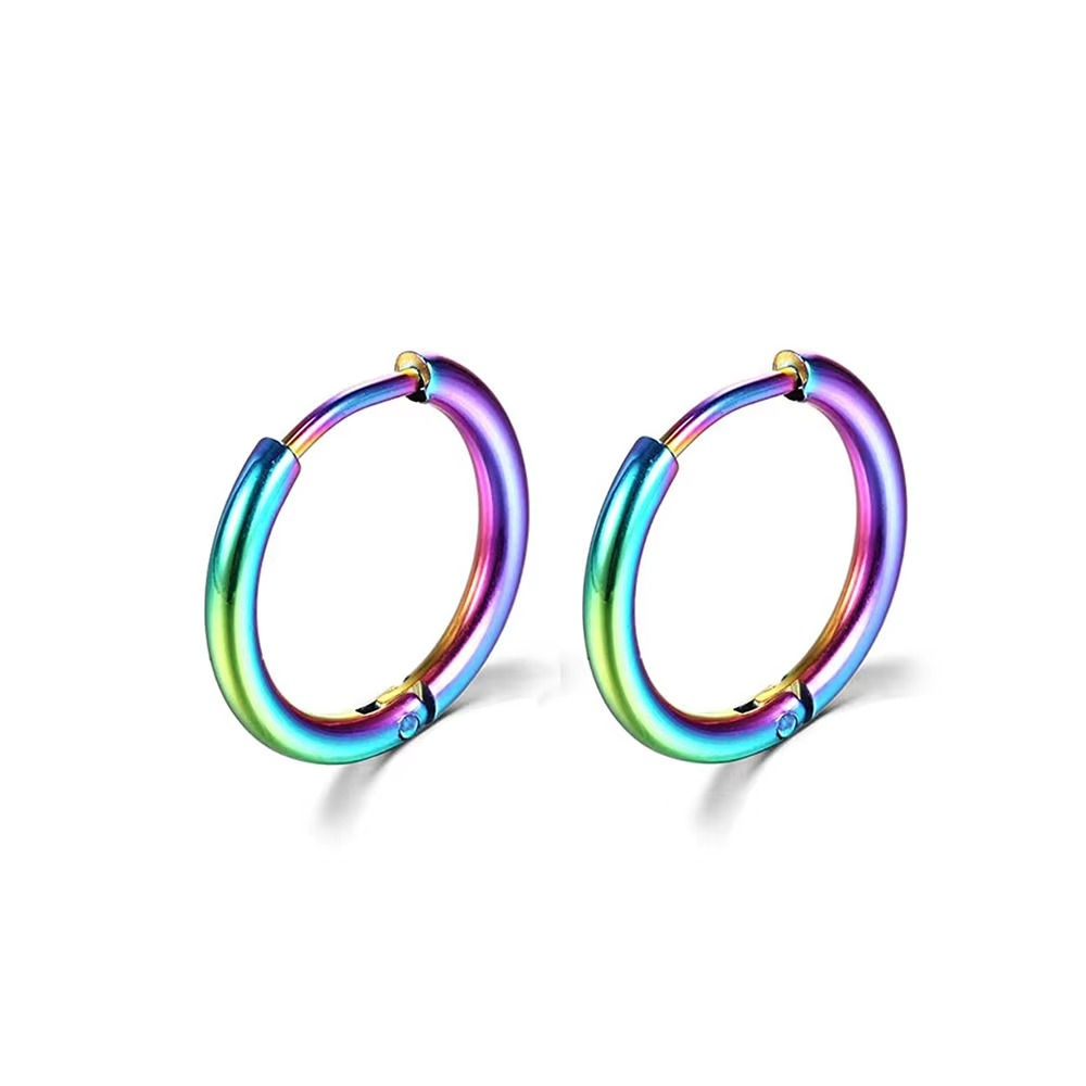 shiny green  hoop-magic-earrings at Affinity Marketplace