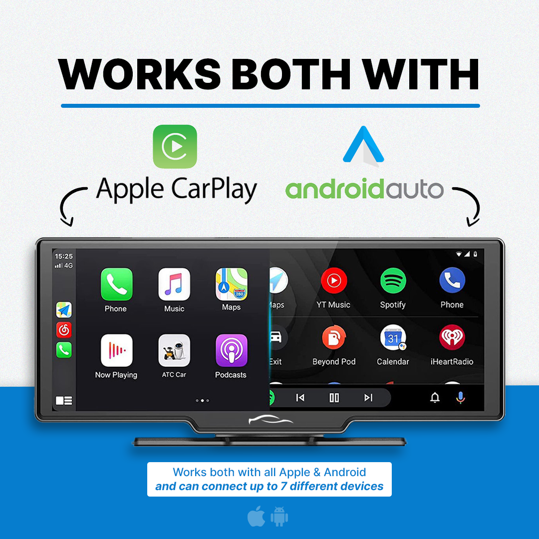 smartdrive-screen shows working with both apple carplay and androidauto 