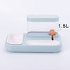 Capacity details for SmartKit pet food and water reservoirs` blue style 