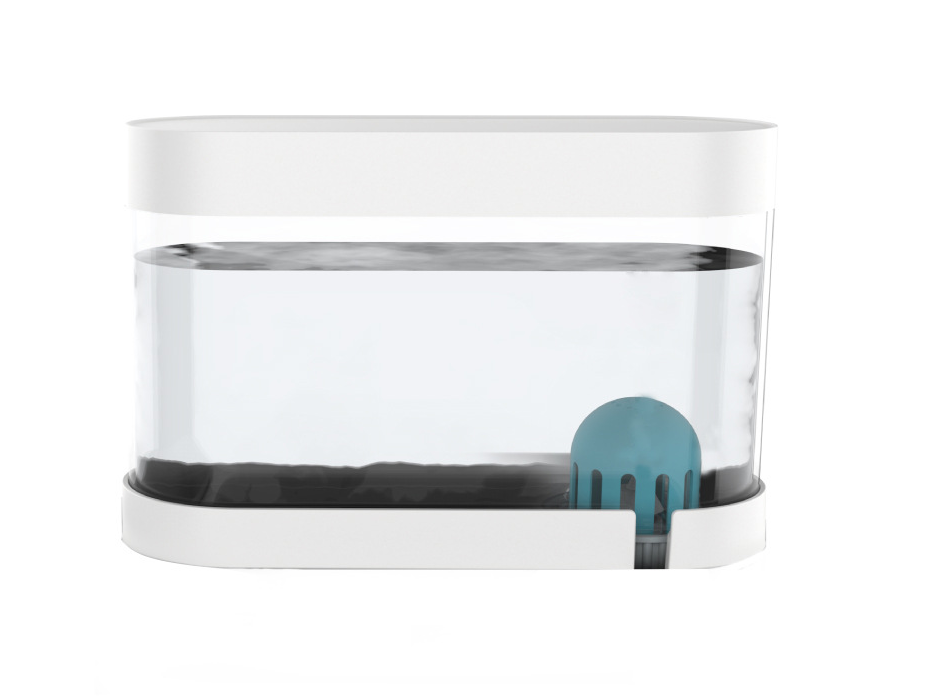 Side view of SmartKit pet feeding and hydration system