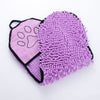 Hooded design of super absorbent pet bathrobe for head drying purple color 