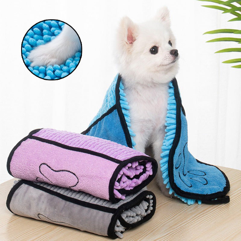 Super absorbent pet bathrobe for quick drying after bath`